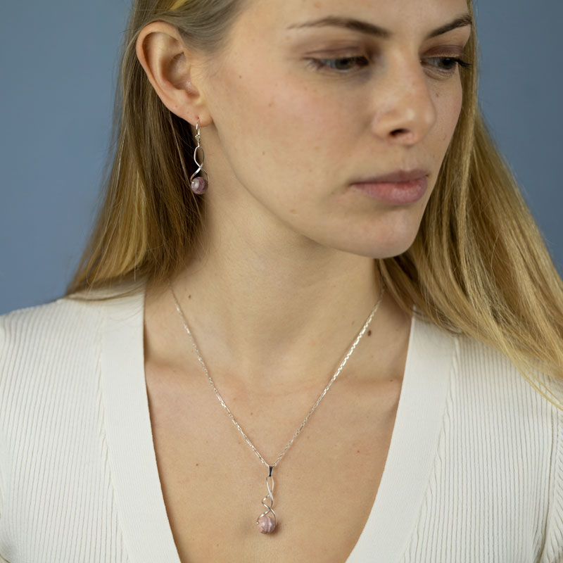 Orecchini A Perno Donna Tuscany Silver In Argento Sterling 925 - Tondini Rosa Classici, Ipoallergenici, Confezione Regalo